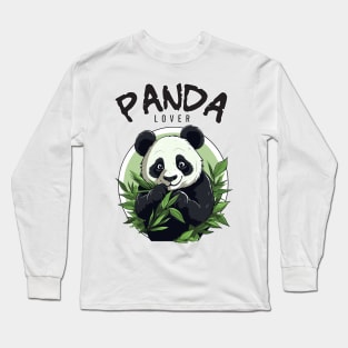 Panda eats bamboo Long Sleeve T-Shirt